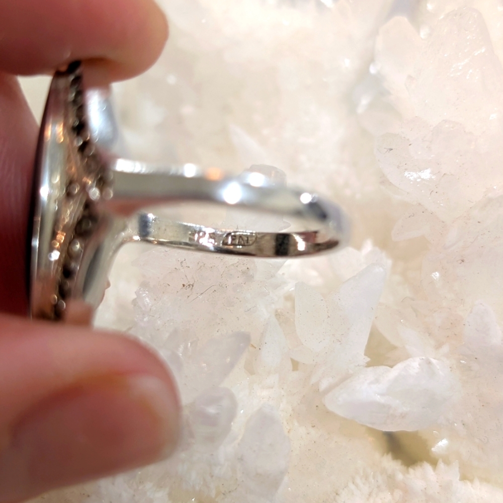 Sterling Silver & Black Onyx Ring - Picture 6 of 8